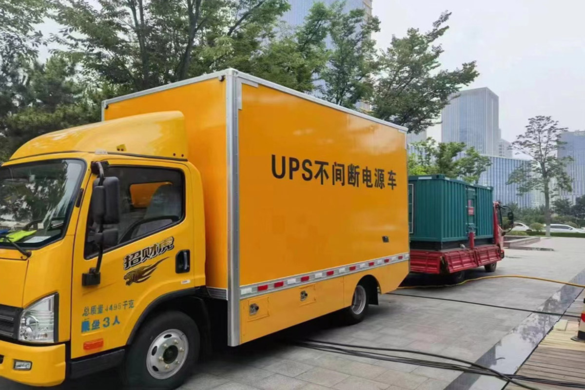 金波乡发电机租赁施工现场