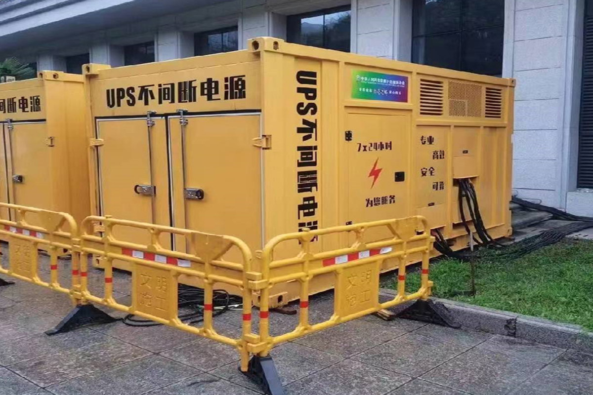 金波乡发电机租赁施工现场