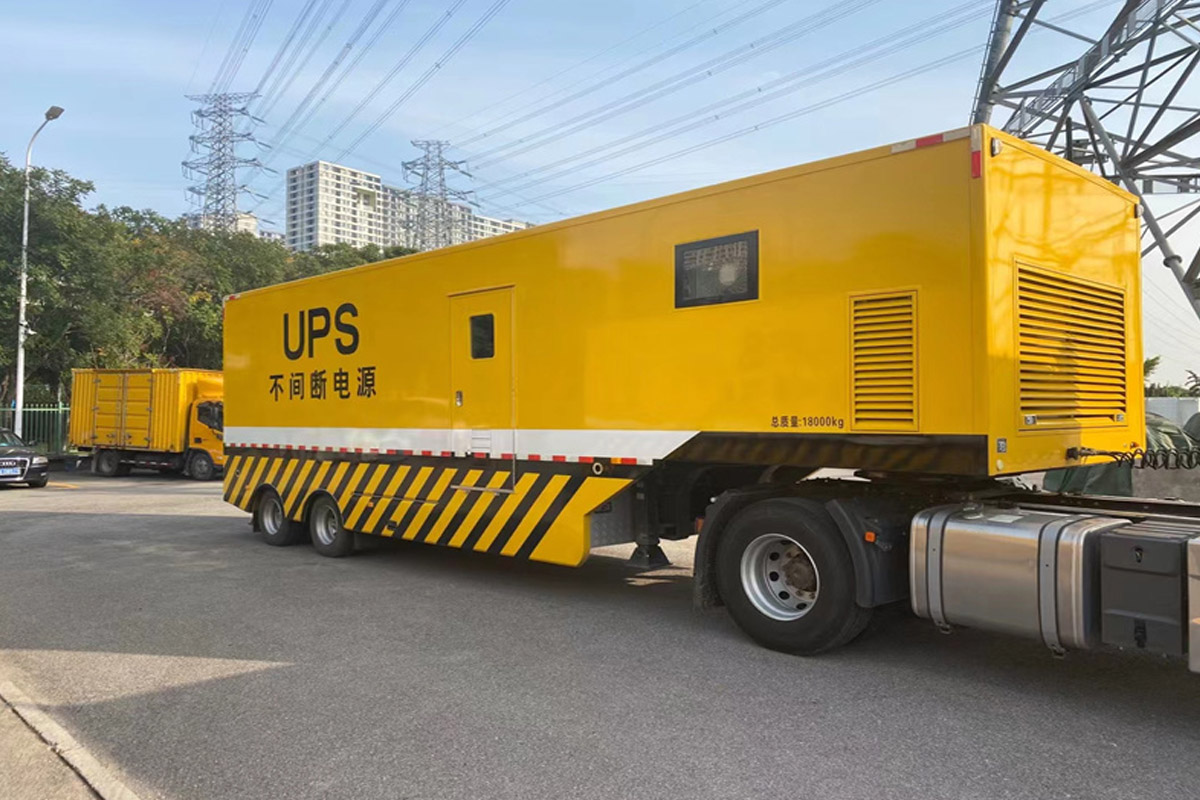 金波乡发电机租赁施工现场