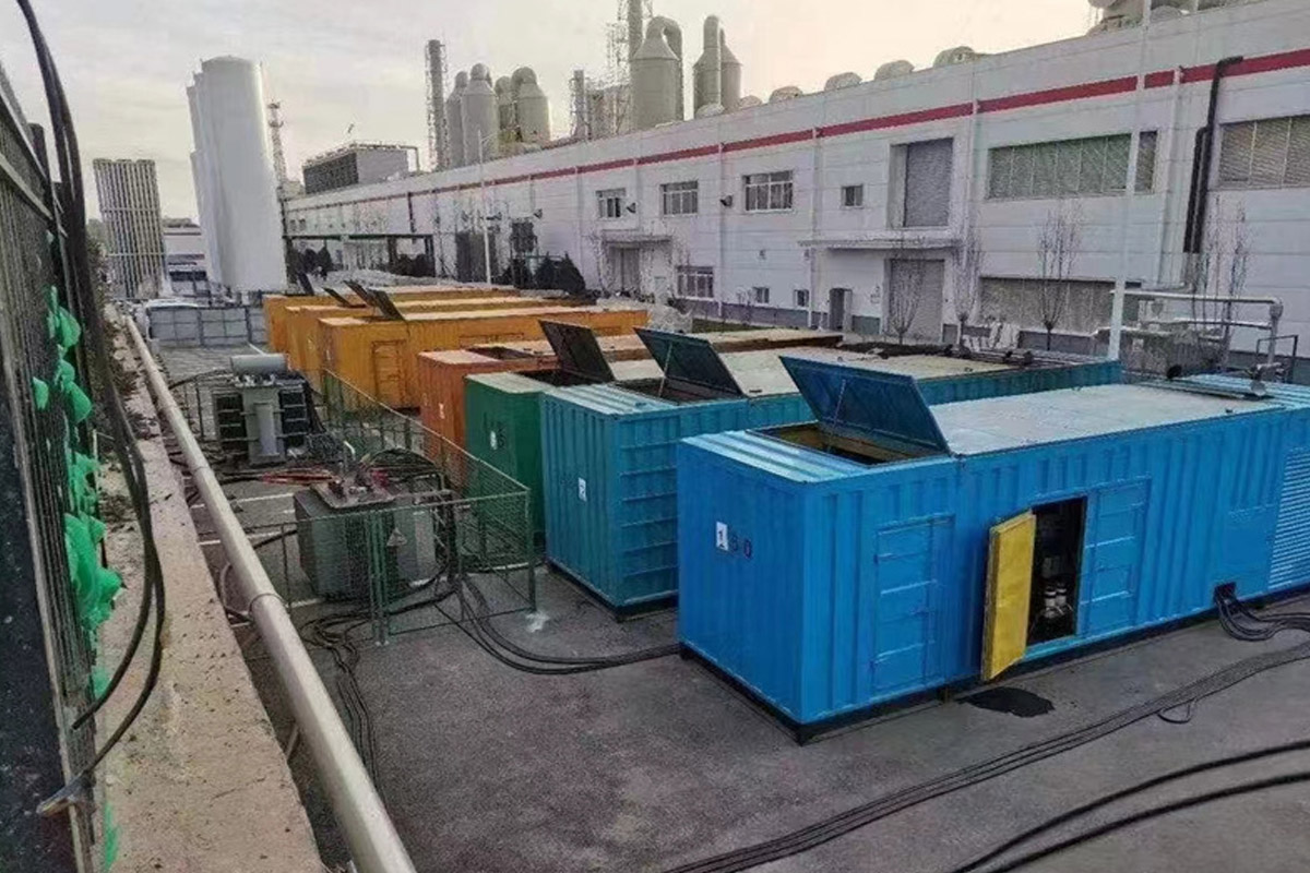 金波乡发电机租赁施工现场