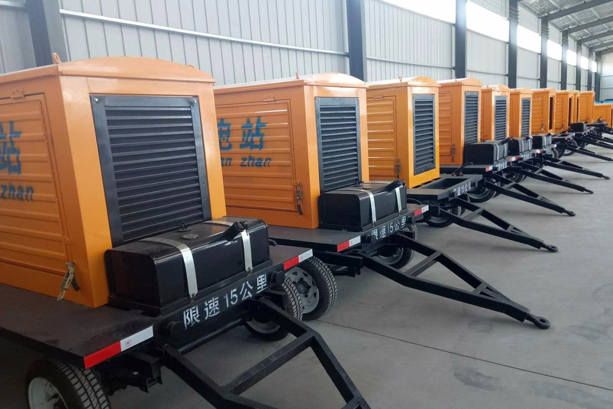 金波乡发电机租赁施工现场